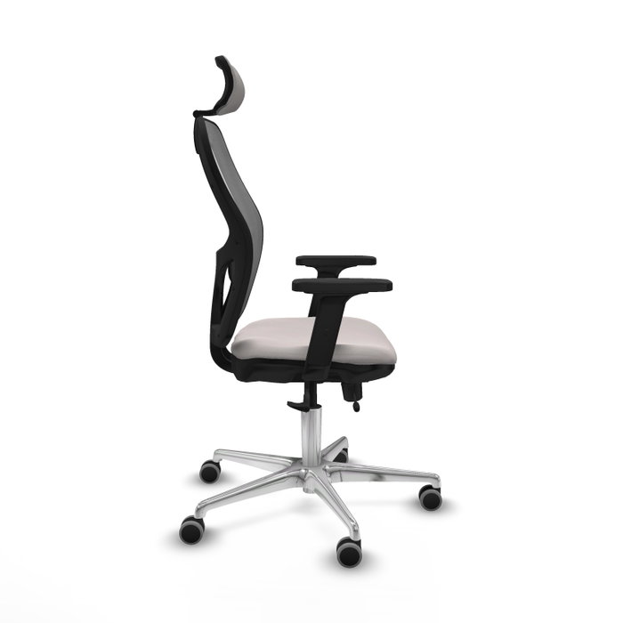 PIQUERAS Y CRESPO Silla de oficina Jorquera con mecanismo Sincro/Traslack Blanco y Gris PIQUERAS Y CRESPO Silla de oficina Jorquera con mecanismo Sincro/Traslack Blanco y Gris