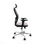 PIQUERAS Y CRESPO Silla de oficina Jorquera con mecanismo Sincro/Traslack Blanco y Gris
