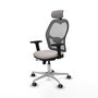 PIQUERAS Y CRESPO Silla de oficina Jorquera con mecanismo Sincro/Traslack Blanco y Gris