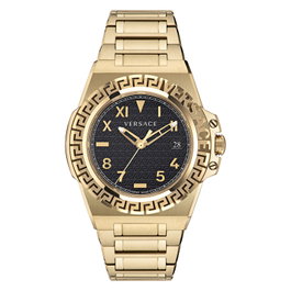Versace VE3I00522 Reloj Analógico Dorado con Esfera Negra