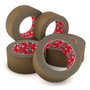 Fixo Paquete de 6 rollos de precinto PP hotmelt color habana 48mmx66m