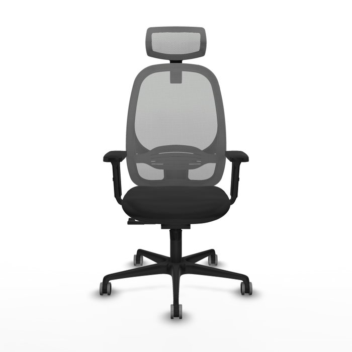 PIQUERAS Y CRESPO Silla de oficina Cilanco con mecanismo Sincro, Negro y Gris