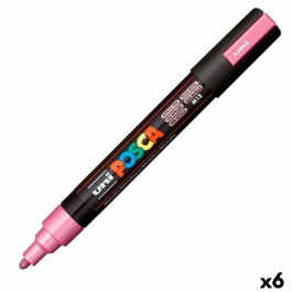 POSCA Marcador PC-5M Rosa Metálico (Set de 6)