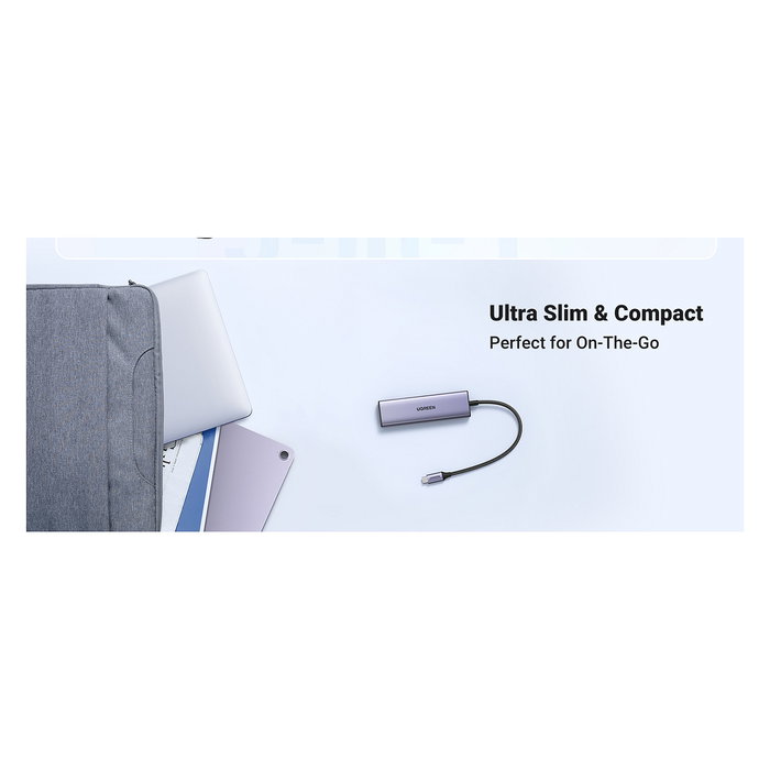 UGREEN 15596 Base para Portátil y Replicador de Puertos USB 3.2 Gen 1 Type-A + Type-C Aluminio