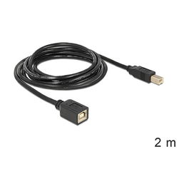 DeLOCK Cable Extensor USB 2.0 Tipo B Macho a Hembra 2 Metros