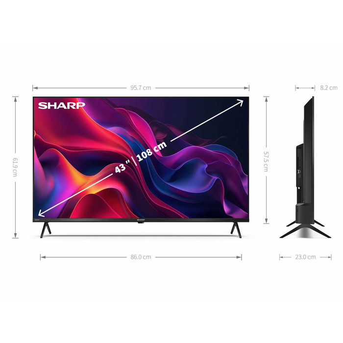 Sharp 43GK4245E Smart TV 4K Ultra HD 43 pulgadas Negro