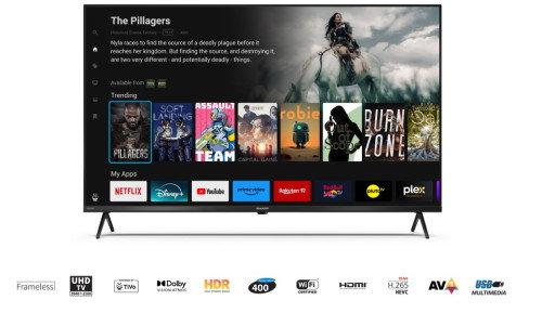 Sharp 4T-C43GK4245EB Televisor 43" 4K UHD Smart TV Active Motion 400 Negro