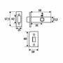 Edm Picaporte tubular PCT03 de acero con acabado níquel satinado
