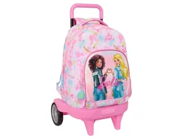 Safta Mochila Grande con Ruedas Barbie Compact Evolution Extensible, 45 x 33 x 22 cm