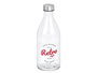 Vivalto Botella Tapón Acero Diseño Retro 1000ml Transparente/Plata 8x27x8cm (Set de 12)