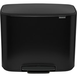 Brabantia Bo Pedal Bin negro 11 + 23 L