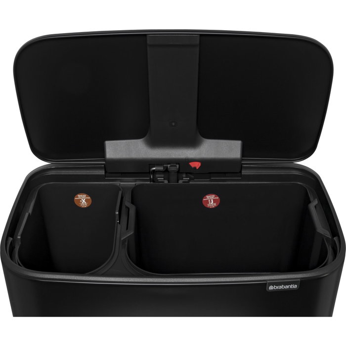 Brabantia Bo Pedal Bin negro 11 + 23 L