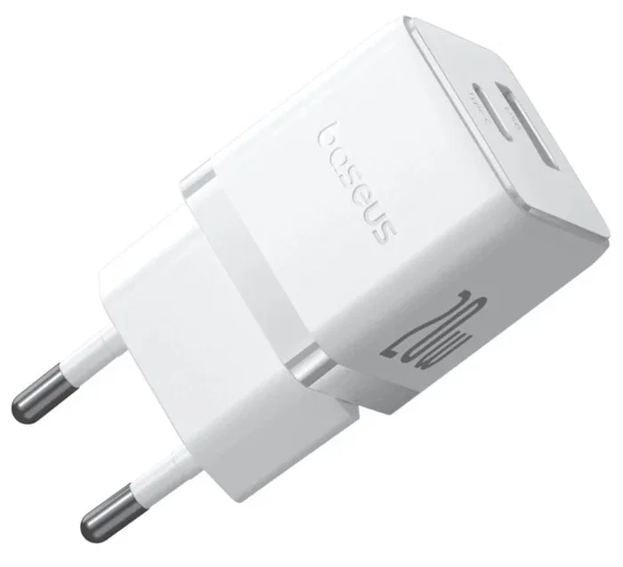 Baseus Palm Fast Charger 20W USB-C + USB-A Moon White Baseus Palm Fast Charger 20W USB-C + USB-A Moon White