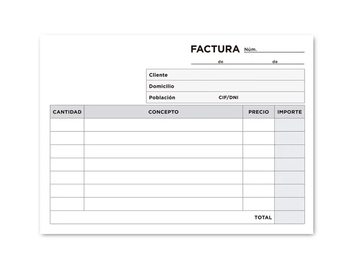 Liderpapel Talonario de facturas 8º original y copia t247 apaisado sin i.v.a Liderpapel Talonario de facturas 8º original y copia t247 apaisado sin i.v.a