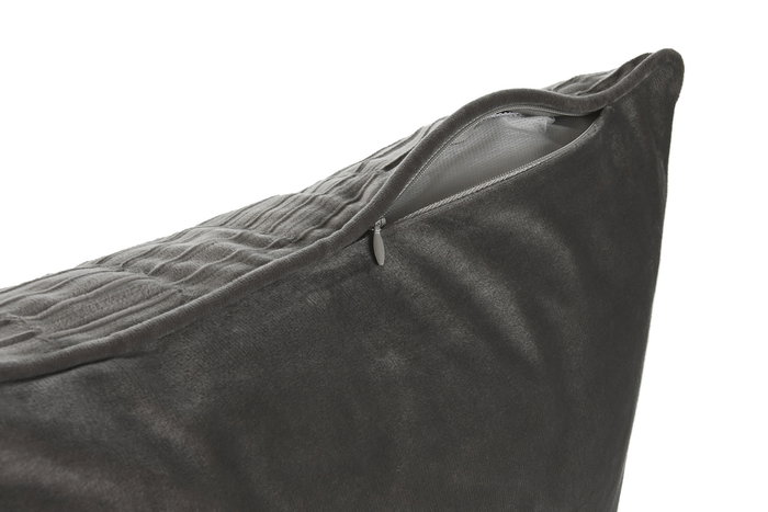 DKD Home Decor Cojin Gris Claro 45 x 45 cm (2 Unidades) Poliester Zipper