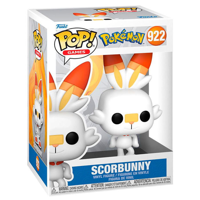 Funko Figura POP Pokemon Scorbunny Vinilo 9cm Caja Regalo