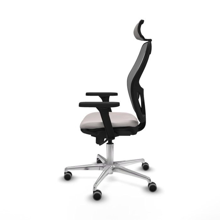 PIQUERAS Y CRESPO Silla de oficina Jorquera con mecanismo Sincro, Blanco y Gris