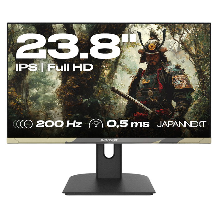 JAPANNEXT JN-IPS238FHD200F-HSP-CAMO Monitor Gaming IPS 60.45 cm (23.8 pulgadas) Full HD 200 Hz 0.5 ms AMD FreeSync Negro