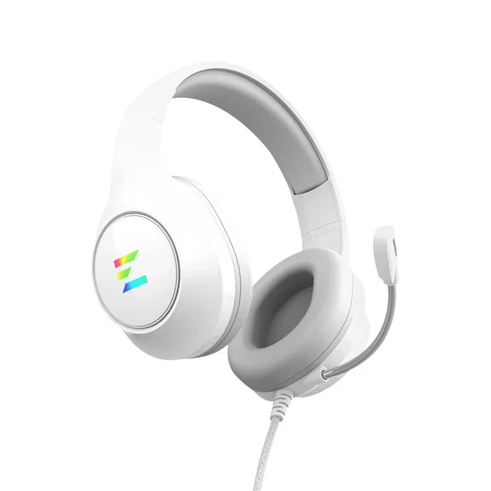 Zalman ZM-HPS310 WH Auriculares Gaming para PC, Diadema Alámbrico USB, Blanco, RGB, Frecuencia 20-20000 Hz, Micrófono Boom, Cable 2.2 m