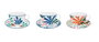 DKD Home Decor Set de Taza y Plato de Porcelana Surtido