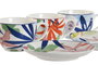 DKD Home Decor Set de Taza y Plato de Porcelana Surtido