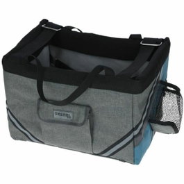 Kerbl Bolsa de bicicleta para perros o gatos Vacaciones - Gris/azul
