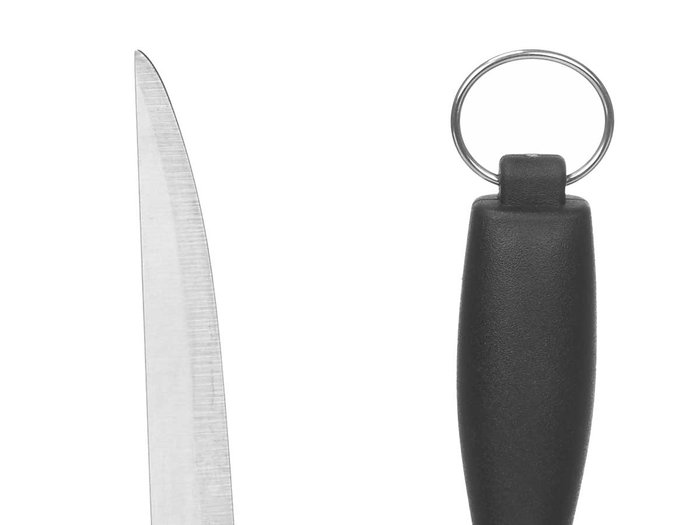 Kinvara Set Cuchillo Jamonero y Afilador, 33 cm + 28 cm, Metal y Plástico, Negro (Set de 12)
