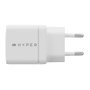 HYPER HJG35EU Cargador USB-C GaN 35W Blanco 2 Puertos