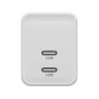 HYPER HJG35EU Cargador USB-C GaN 35W Blanco 2 Puertos