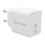 HYPER HJG35EU Cargador USB-C GaN 35W Blanco 2 Puertos