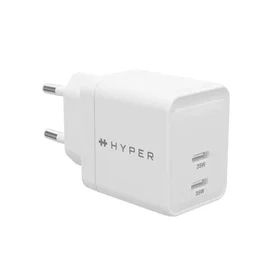 Hyper HJG35EU Cargador de Pared con Carga Rápida para Smartphone y Auriculares, Blanco - Corriente Alterna