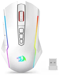 Redragon M914W-RGB NIX Ratón Inalámbrico Gaming RGB Blanco 5000 DPI