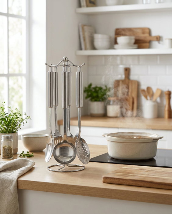 Quttin Set de 6 Utensilios de Cocina con Soporte Colección 341
