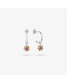 Radiant Pendientes Silver Piedra Rosa ROSETONES