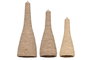 DKD Home Decor Pantalla Indonesia 1c24 Set de 3 Piezas Natural Fibra Trenzada 36 x 111 x 36 cm