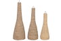 DKD Home Decor Pantalla Indonesia 1c24 Set de 3 Piezas Natural Fibra Trenzada 36 x 111 x 36 cm