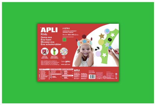 APLI Goma EVA Verde 40x60 cm (Paquete de 5) APLI Goma EVA Verde 40x60 cm (Paquete de 5)