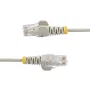 StarTech Cable Ethernet CAT6 Delgado U/UTP 5m Gris - N6PAT5MGRS - Para Alta Densidad, PoE++ 100W, Conectores Sin Enganches, 28AWG, LSZH, 1Gbps, Cumple ANSI/TIA-568-C.2