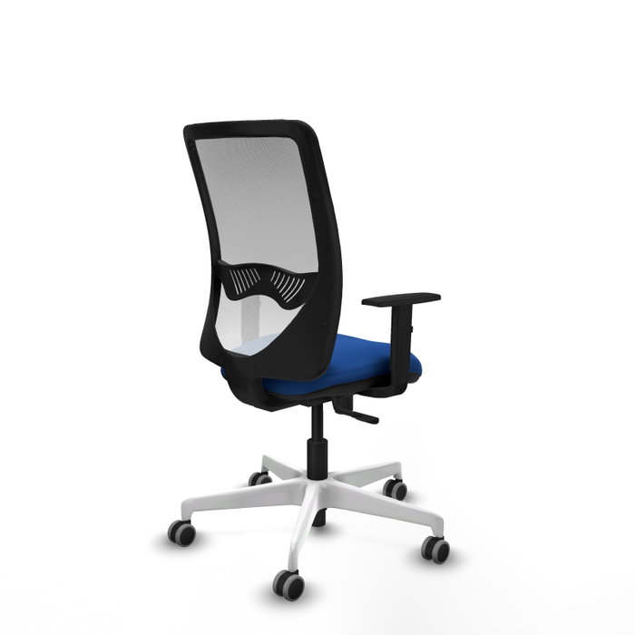 PIQUERAS Y CRESPO Silla de oficina Zulema con mecanismo Sincro, Azul y Blanco