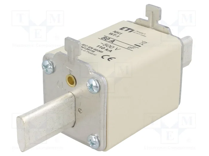 ETI POLAM Fusible NH1 de Cartucho 80A 500VAC gF ETI POLAM Fusible NH1 de Cartucho 80A 500VAC gF