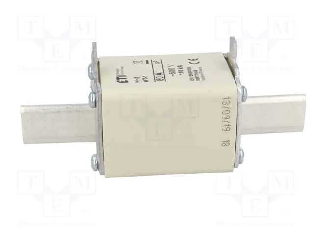 ETI POLAM Fusible NH1 de Cartucho 80A 500VAC gF ETI POLAM Fusible NH1 de Cartucho 80A 500VAC gF