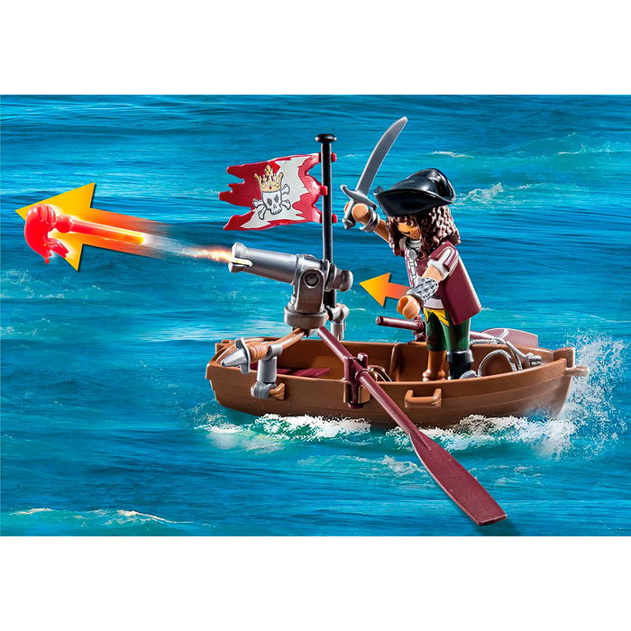 Playmobil Batalla Con Pulo Gigante Piratas 71419 - Kraken y Barco Pirata con Función de Agua