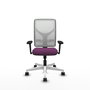 PIQUERAS Y CRESPO Silla de oficina Motilla con mecanismo Sincro, Morado y Blanco