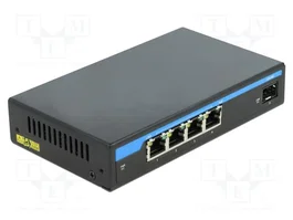 DeLOCK Switch Gigabit Ethernet 4 Puertos PoE + 1 SFP Negro