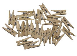 Pinzas Smart Madera Natural Pack De 30