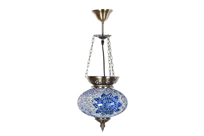 DKD Home Decor Lámpara de Techo Mosaico Ankara Multicolor