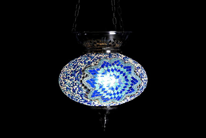DKD Home Decor Lámpara de Techo Mosaico Ankara Multicolor
