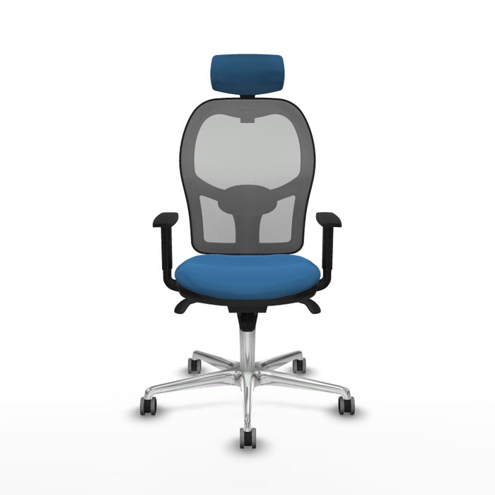 PIQUERAS Y CRESPO Silla de oficina Jorquera con mecanismo Sincro, Azul claro y Gris PIQUERAS Y CRESPO Silla de oficina Jorquera con mecanismo Sincro, Azul claro y Gris