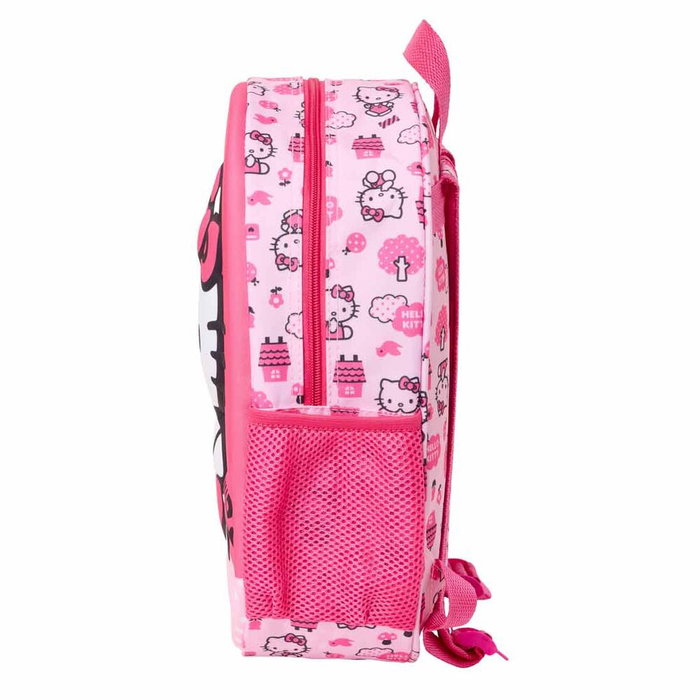 SAFTA Mochila 3D Hello Kitty 33cm con Bolsillo Lateral y Hombreras Acolchadas para Niñas