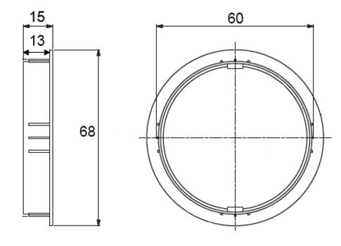 Vivolink Pasacable de Escritorio de Aluminio de 60 mm de Diámetro para Organización de Cables